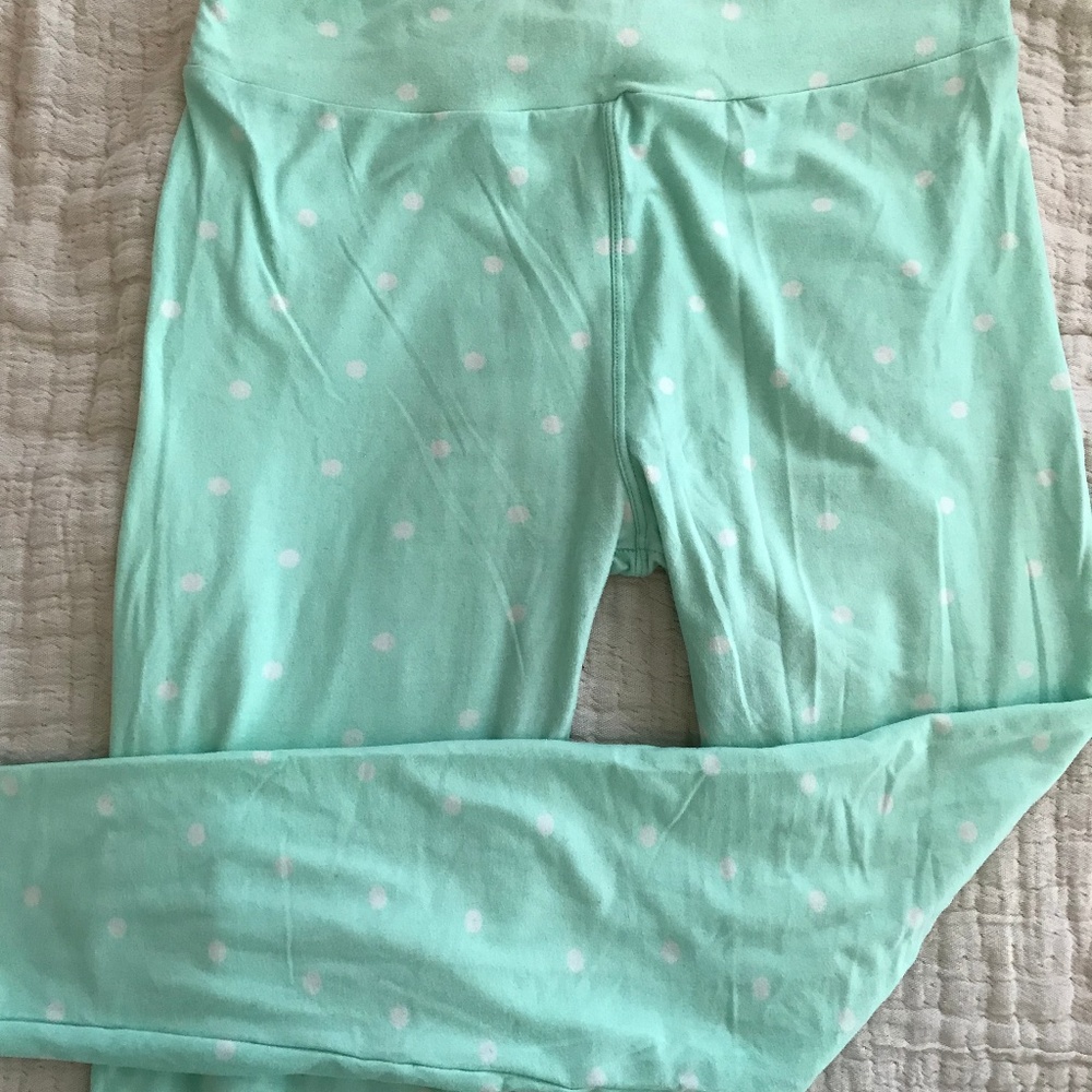 Mint Polkadot Lularoe OS Leggings